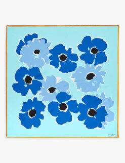 Floral-print Square Silk-twill Scarf