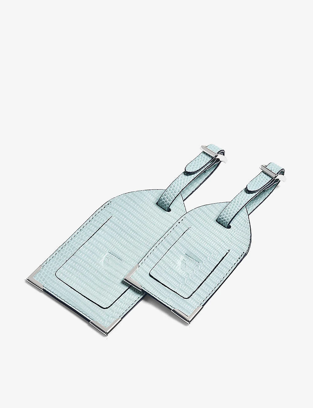 Logo-print Grained-leather Luggage Tags Set Of Two 3 Logo-print Grained-leather Luggage Tags Set Of Two - Image 3