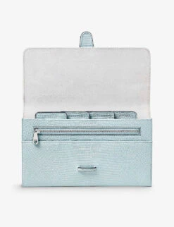 Logo-embellished Leather Travel Wallet -Kurtgeiger Store R04158383 POOLBLUE ALT03