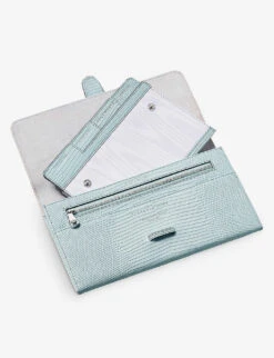 Logo-embellished Leather Travel Wallet -Kurtgeiger Store R04158383 POOLBLUE ALT04