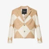 Naimbana Diamond-pattern Wool Blazer