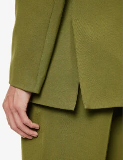 Mark Rothko Double-breasted Relaxed-fit Stretch Woven-blend Blazer -Kurtgeiger Store R04162393 GREEN ALT07