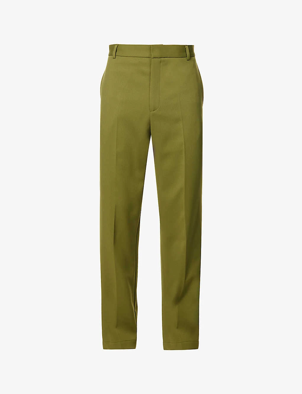 Twill-textured Jetted-pocket Tapered-leg Regular-fit Stretch Woven-blend Trousers 1 Twill-textured Jetted-pocket Tapered-leg Regular-fit Stretch Woven-blend Trousers