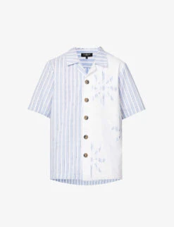 Sun Contrast-panel Relaxed-fit Cotton-blend Shirt