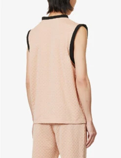 Freedom V-neck Relaxed-fit Woven Vest -Kurtgeiger Store R04162404 CORALCLOUD ALT03