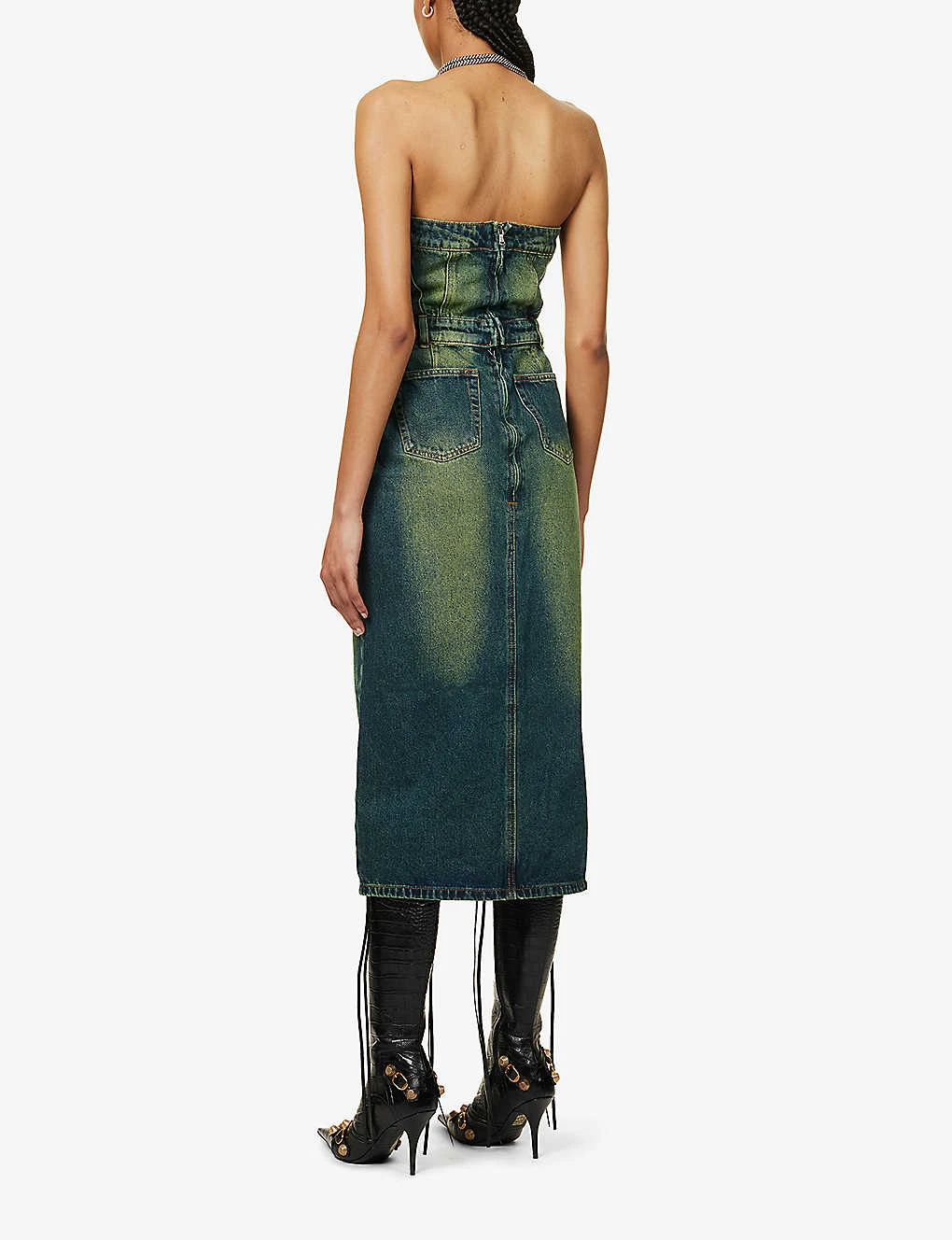 Jaded London Liberty Detachable Denim Midi Dress 4 Jaded London Liberty Detachable Denim Midi Dress - Image 4