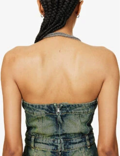 Jaded London Liberty Detachable Denim Midi Dress 12 Jaded London Liberty Detachable Denim Midi Dress -Kurtgeiger Store R04166577 BLUE ALT05