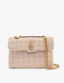 Kurt Geiger London Kensington Crystal-embellished Woven Cross-body Bag