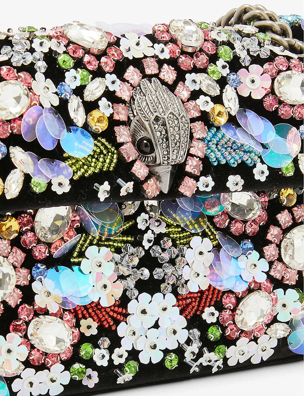 Kurt Geiger London Kensington Mini Velour Cross-body Bag 2 Kurt Geiger London Kensington Mini Velour Cross-body Bag - Image 2