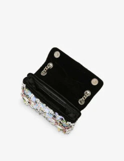 Kurt Geiger London Kensington Mini Velour Cross-body Bag 7 Kurt Geiger London Kensington Mini Velour Cross-body Bag -Kurtgeiger Store R04185498 BLACKCOMB ALT03