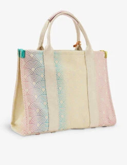 Kurt Geiger London Southbank Brand-appliqué Metallic-print Cotton Tote Bag -Kurtgeiger Store R04185500 MULTOTHER ALT02