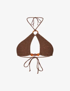 Jaded London Poseidon Crinkled Stretch-woven Bikini Top