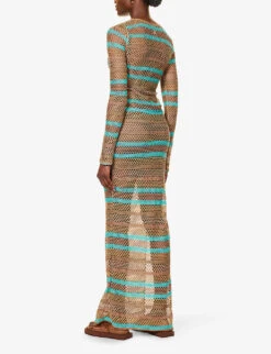 Jaded London Allure Striped Woven-blend Maxi Dress -Kurtgeiger Store R04197642 PRINT ALT03
