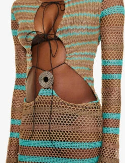 Jaded London Allure Striped Woven-blend Maxi Dress -Kurtgeiger Store R04197642 PRINT ALT04