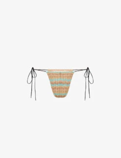 Jaded London Zigzag Side-tie Mid-rise Bikini Bottoms