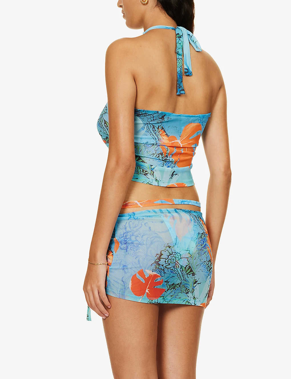 Jaded London Halterneck Bead-embellished Stretch-mesh Top 3 Jaded London Halterneck Bead-embellished Stretch-mesh Top - Image 3