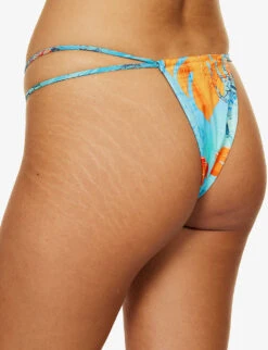 Jaded London Graphic-pattern Recycled-polyester-blend Bikini Bottoms -Kurtgeiger Store R04197648 MONSTERAPRINT ALT03