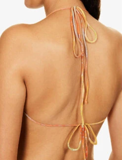 Jaded London Plunge-neck Metallic Stretch-mesh Mini Dress -Kurtgeiger Store R04197649 TIEDYEMETALLIC ALT04