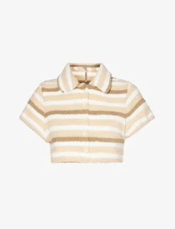 Jaded London Thalia Striped Towelling Top