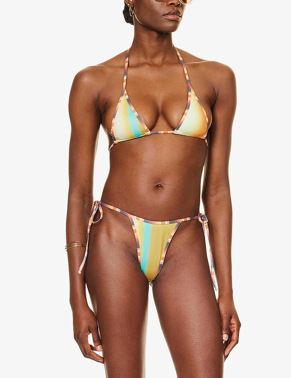 Jaded London Sunset Ombre Stretch-recycled-polyester Bikini Top 2 Jaded London Sunset Ombre Stretch-recycled-polyester Bikini Top - Image 2