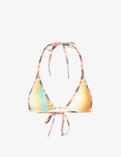 Jaded London Sunset Ombre Stretch-recycled-polyester Bikini Top