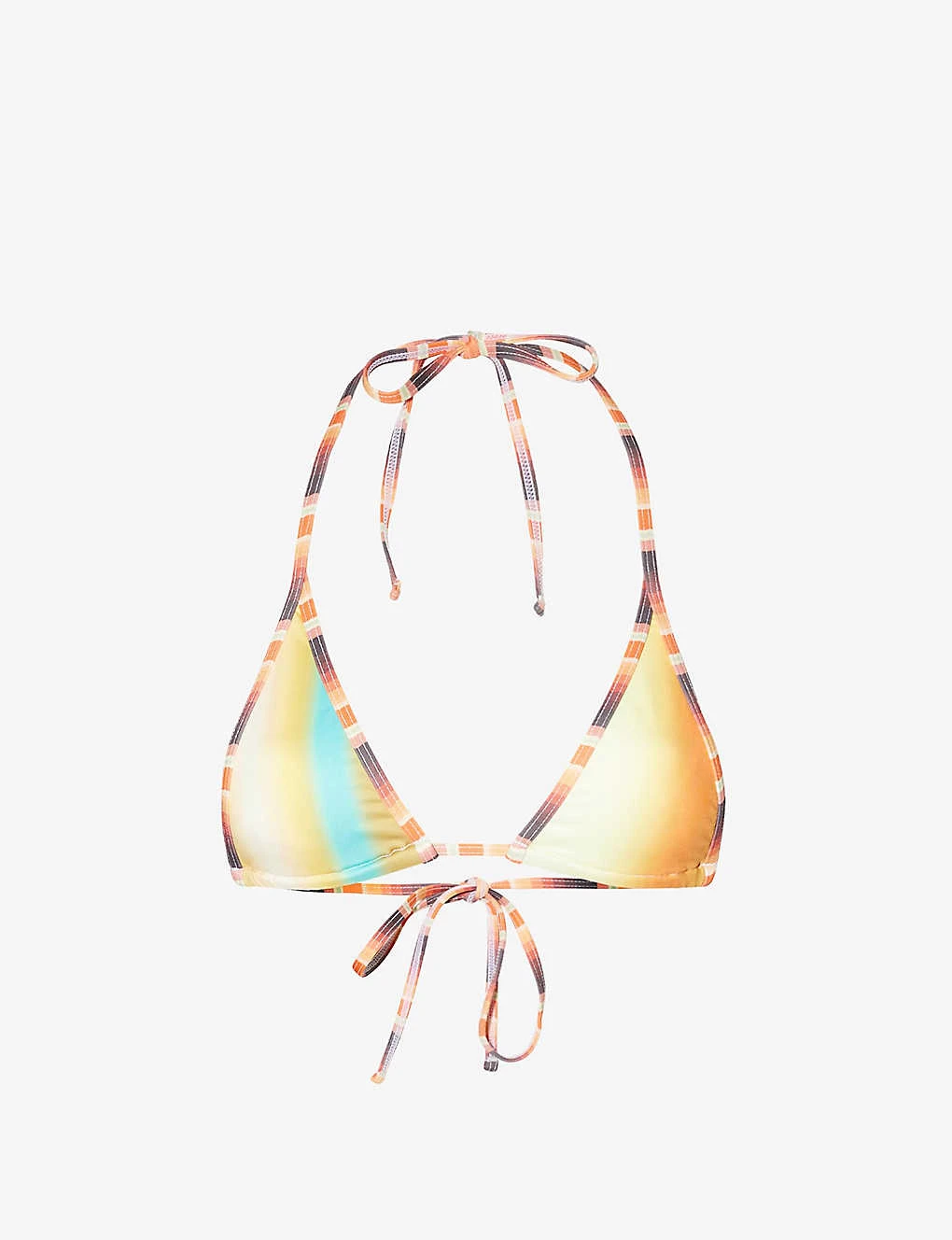 Jaded London Sunset Ombre Stretch-recycled-polyester Bikini Top 1 Jaded London Sunset Ombre Stretch-recycled-polyester Bikini Top
