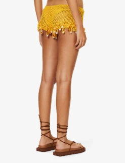 Jaded London Bead-embellished Crochet Cotton-blend Shorts -Kurtgeiger Store R04197657 TANCROCHET ALT03