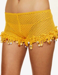 Jaded London Bead-embellished Crochet Cotton-blend Shorts -Kurtgeiger Store R04197657 TANCROCHET ALT04