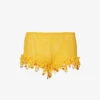Jaded London Bead-embellished Crochet Cotton-blend Shorts