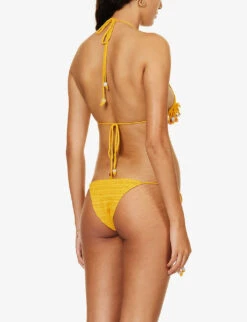 Jaded London Bead-embellished Crochet Cotton-blend Bikini Top -Kurtgeiger Store R04197658 TANCROCHET ALT02