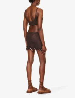 Jaded London Magma Crotchet Cotton-blend Mini Dress -Kurtgeiger Store R04197661 TANCROCHET ALT03