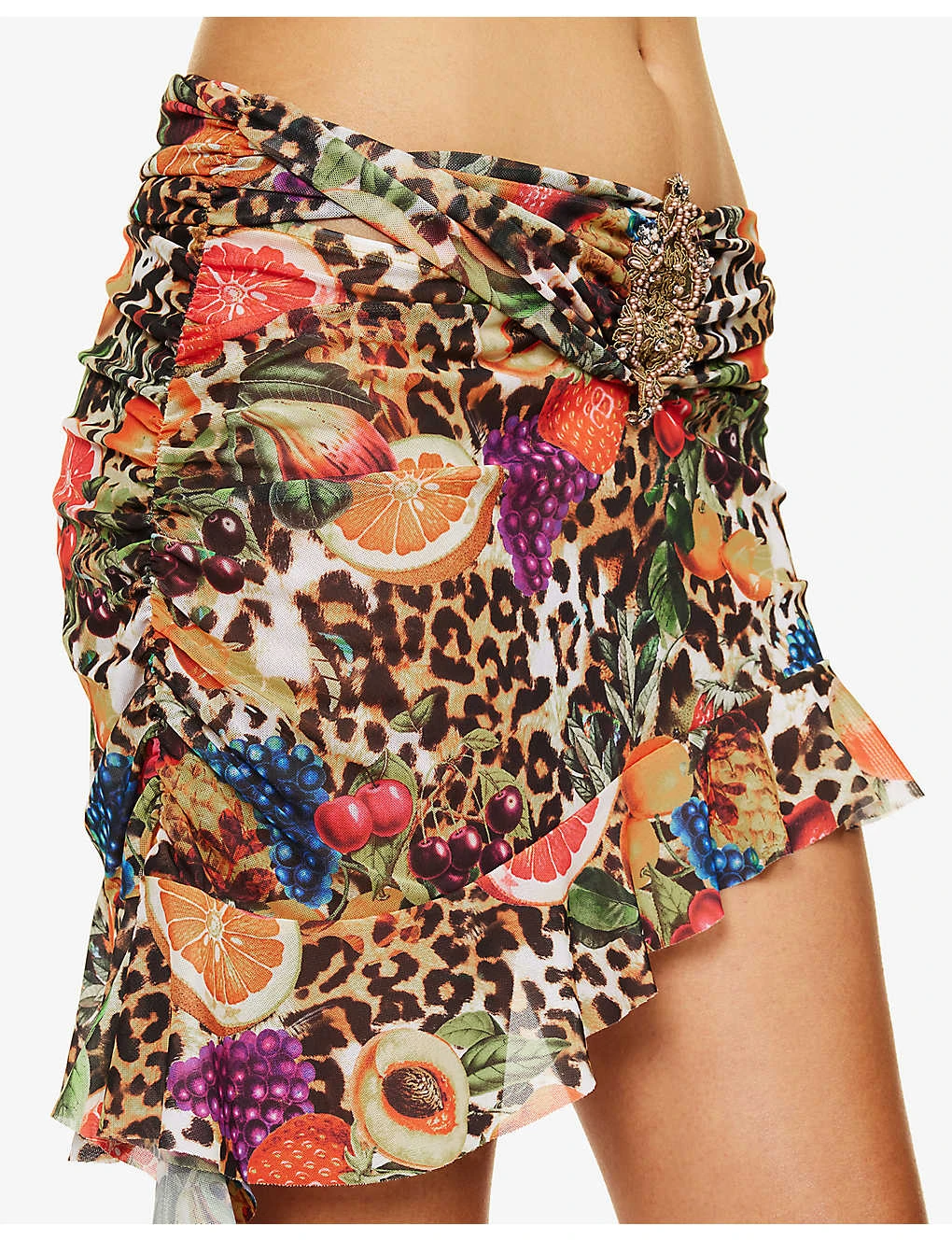 Jaded London Cindy Graphic-print Stretch-mesh Mini Skirt 5 Jaded London Cindy Graphic-print Stretch-mesh Mini Skirt - Image 5