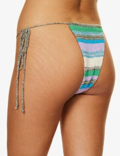 Jaded London Dift Striped Knitted Bikini Bottoms -Kurtgeiger Store R04197670 KNITTEDSTRPE ALT03