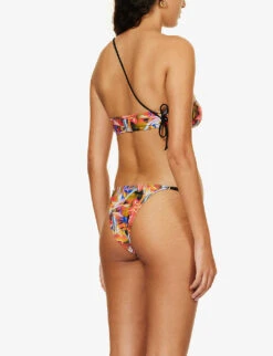 Jaded London Tropical Haze Asymmetric Bikini Top -Kurtgeiger Store R04197672 ABSTRACTFLORALPRINT ALT02