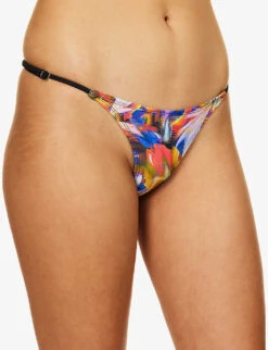 Jaded London Tropical Haze Graphic-print Bikini Bottoms -Kurtgeiger Store R04197673 ABSTRACTFLORALPRINT ALT02