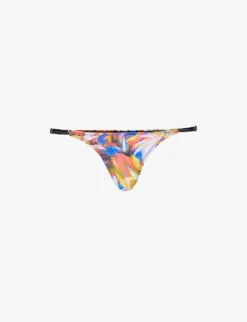 Jaded London Tropical Haze Graphic-print Bikini Bottoms