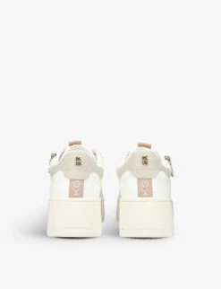 KG Kurt Geiger Leslie Side-zip Platform Faux-leather Low-top Trainers -Kurtgeiger Store R04198552 WHITE ALT03