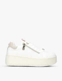 KG Kurt Geiger Leslie Side-zip Platform Faux-leather Low-top Trainers