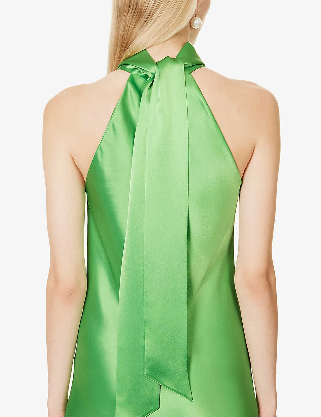 Sienna Halterneck Satin Midi Dress 5 Sienna Halterneck Satin Midi Dress - Image 5